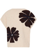 Omea V Neck Slipover - Fig Melange Flower