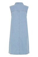 Kapuca Short Sleeve Dress - Light Blue Denim