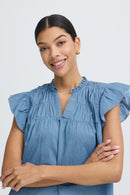 Kashe Blouse - Light Blue Denim