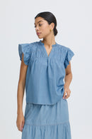 Kashe Blouse - Light Blue Denim