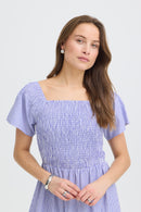 Inzi Dress - Blue Embroidery
