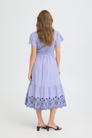 Inzi Dress - Blue Embroidery