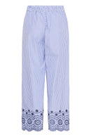 Inzi Trousers - Blue Embroidery