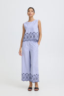 Inzi Top - Blue Embroidery