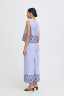 Inzi Top - Blue Embroidery