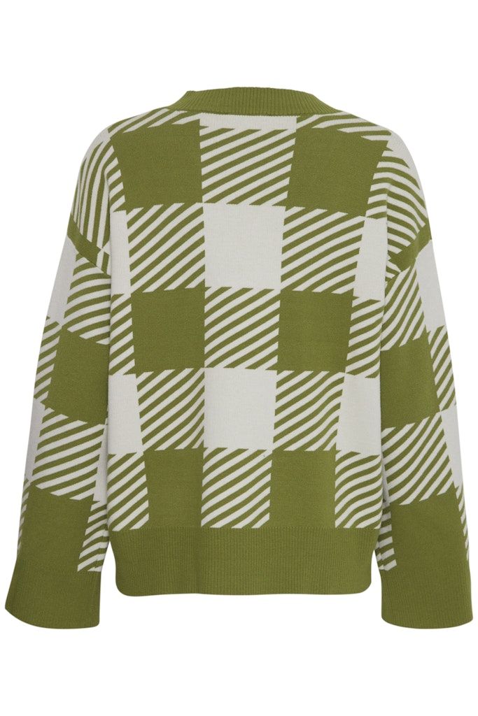 Miran Check V Neck Jumper - Woodbine