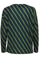 Pieta All Over Print Top - Navy Blazer Abstract