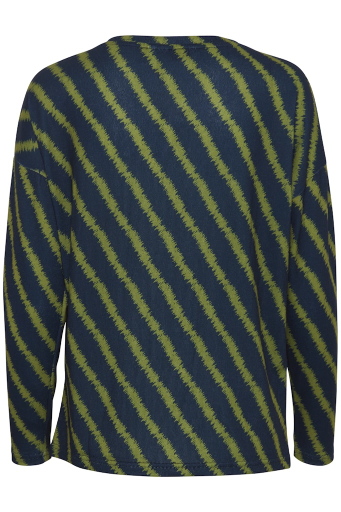 Pieta All Over Print Top - Navy Blazer Abstract