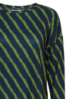 Pieta All Over Print Top - Navy Blazer Abstract