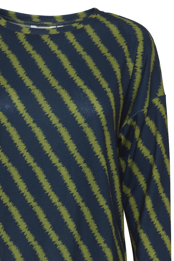 Pieta All Over Print Top - Navy Blazer Abstract