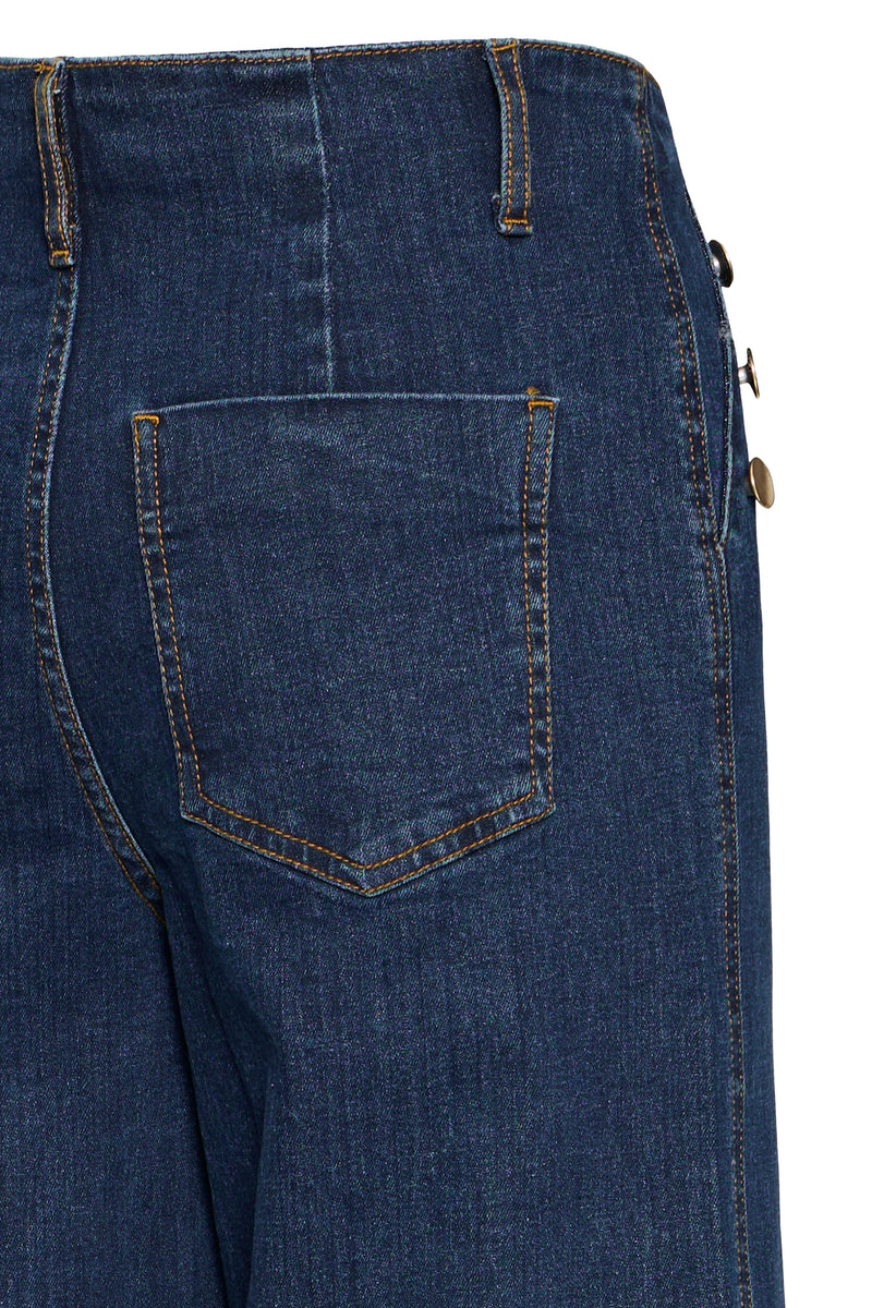 Komma Button Jeans - Dark Blue Denim