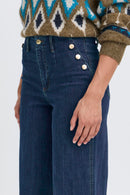 Komma Button Jeans - Dark Blue Denim
