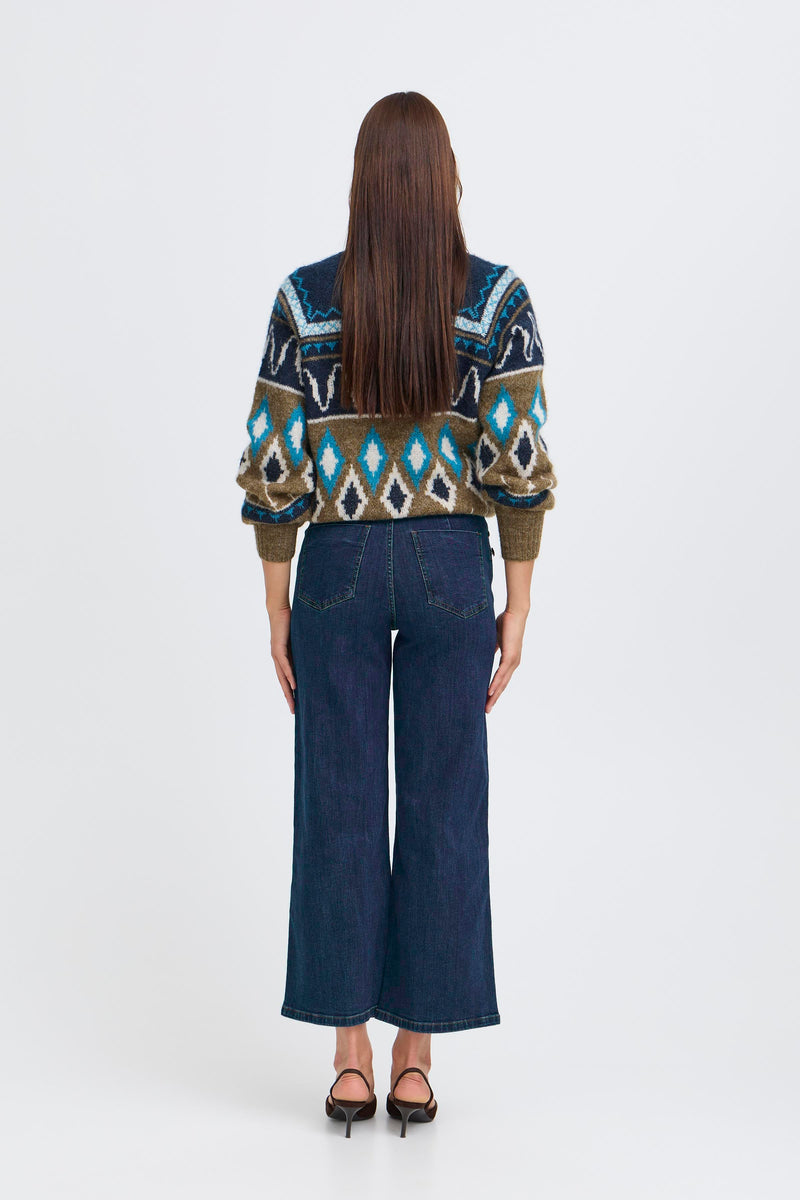 Komma Button Jeans - Dark Blue Denim