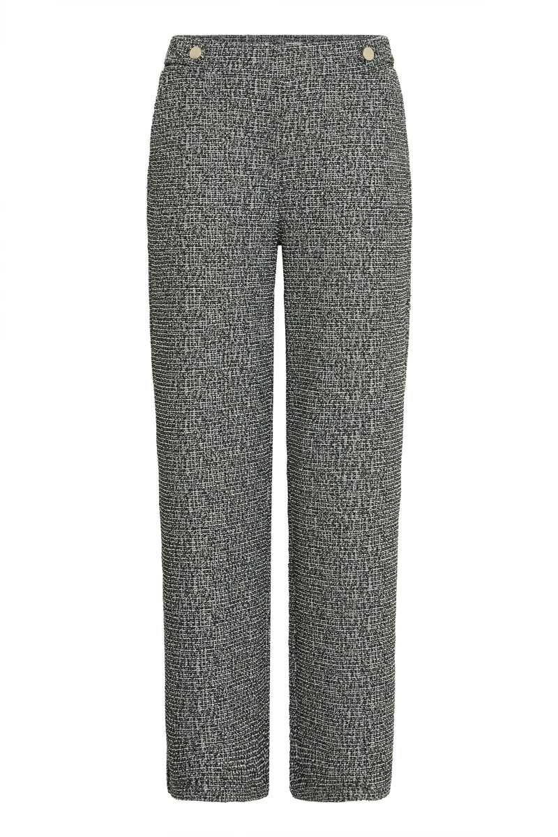 Rowan Button Trousers - Meteorite Salt and Pepper