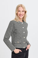 Rowan Button Jacket - Meteorite Salt and Pepper