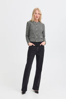 Rowan Button Jacket - Meteorite Salt and Pepper