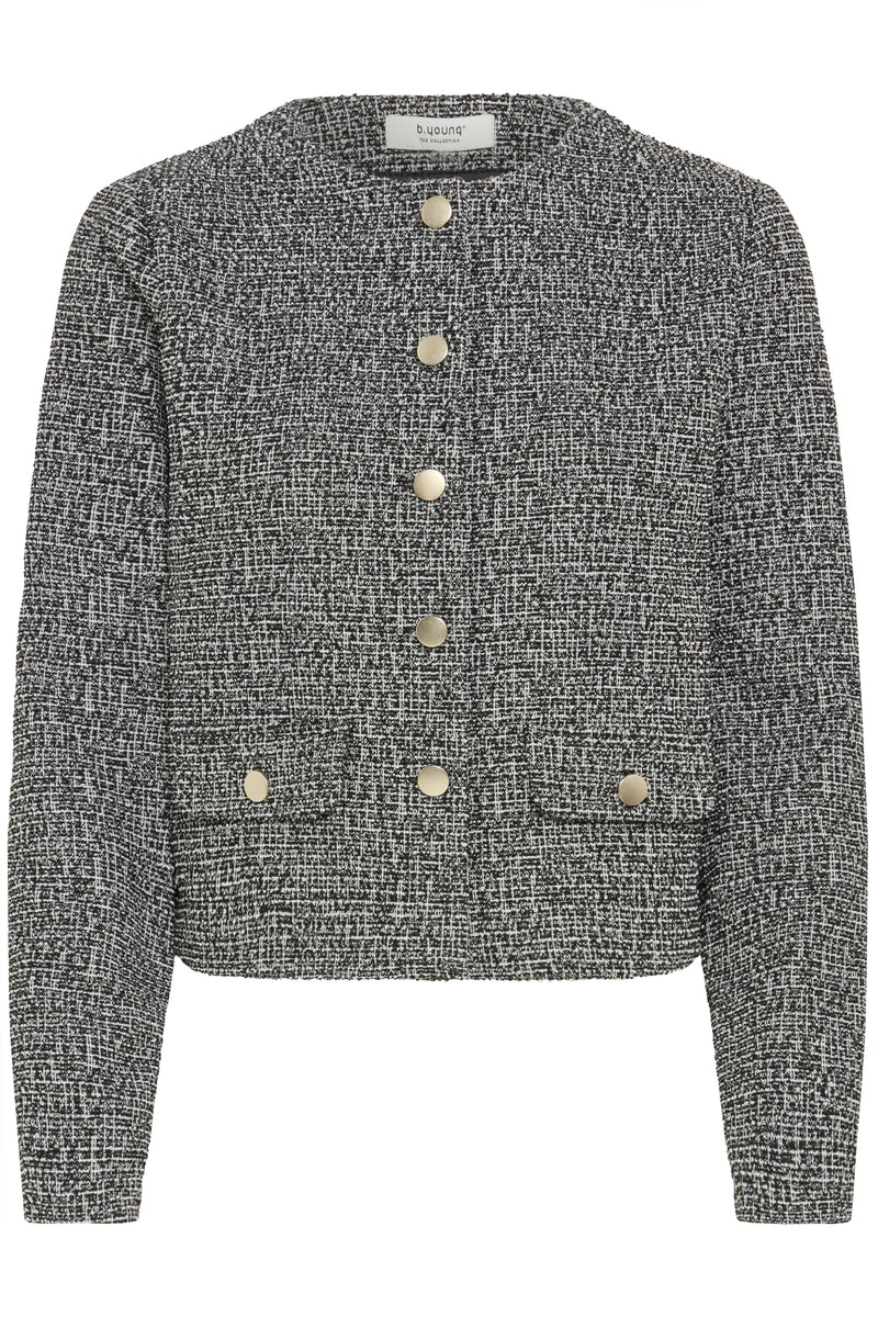 Rowan Button Jacket - Meteorite Salt and Pepper