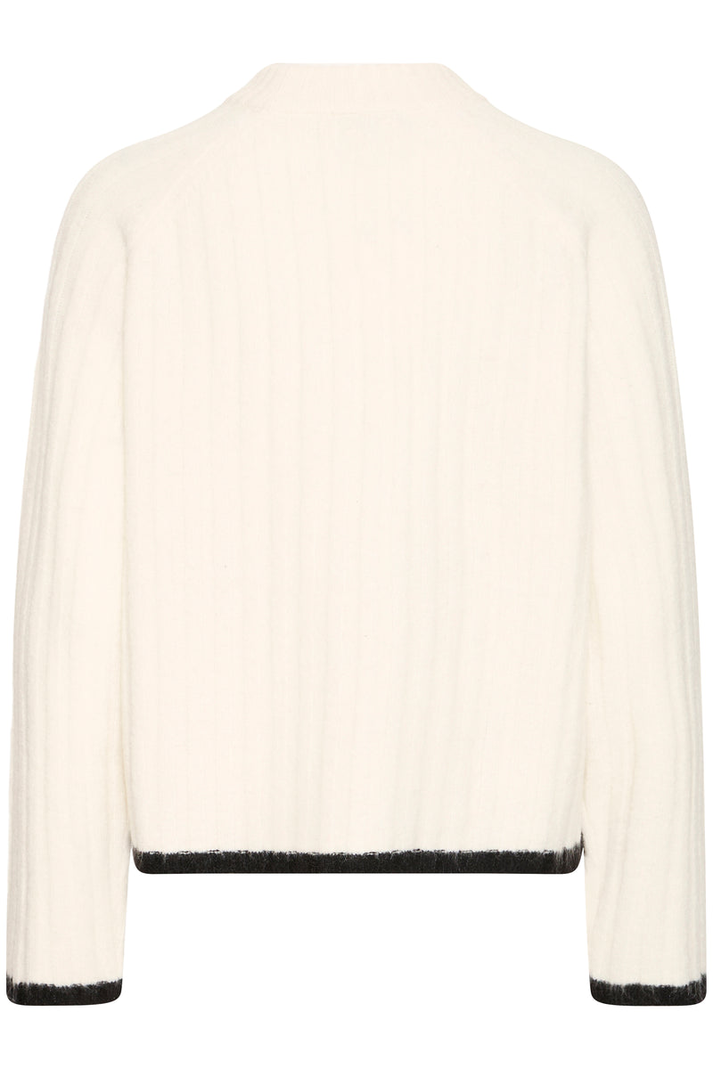 Marianne Rib Jumper - Birch/meteorite Stripe