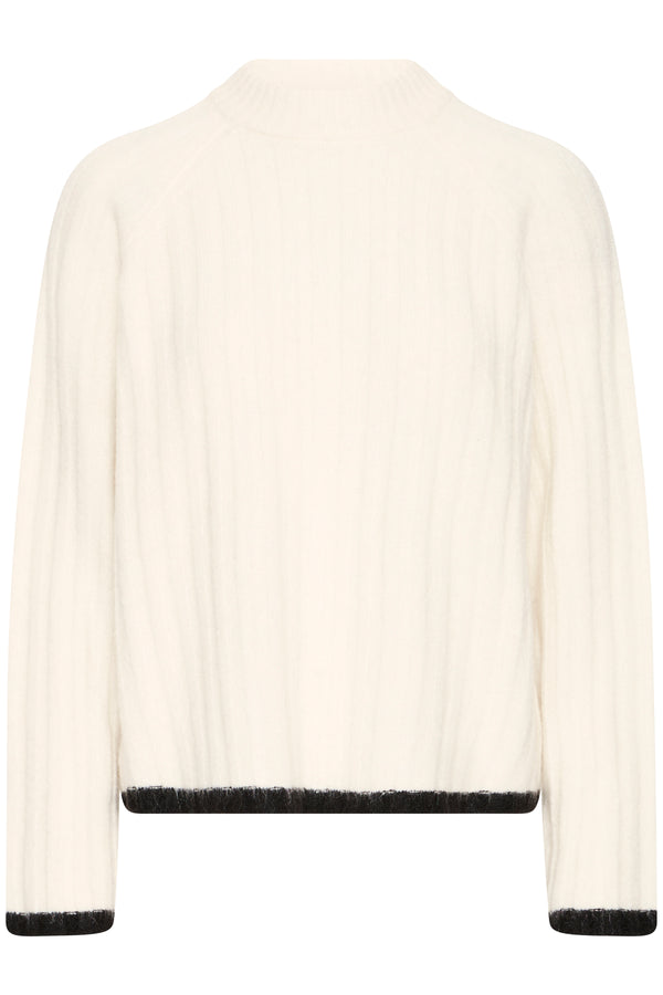 Marianne Rib Jumper - Birch/meteorite Stripe