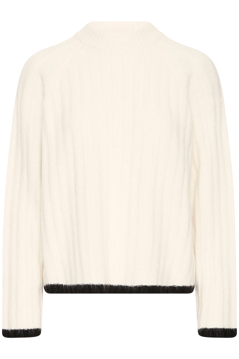 Marianne Rib Jumper - Birch/meteorite Stripe