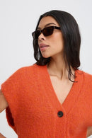 Millers Button Vest - Pureed Pumpkin Melange