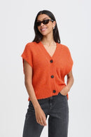 Millers Button Vest - Pureed Pumpkin Melange