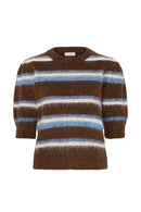 Milou Short Sleeve Stripe Jumper - Potting Soil Melange