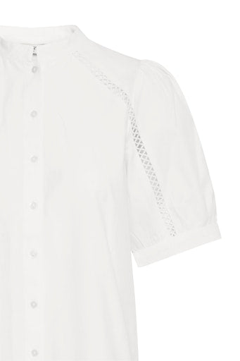 Byfrankie Ss Shirt - Marshmallow
