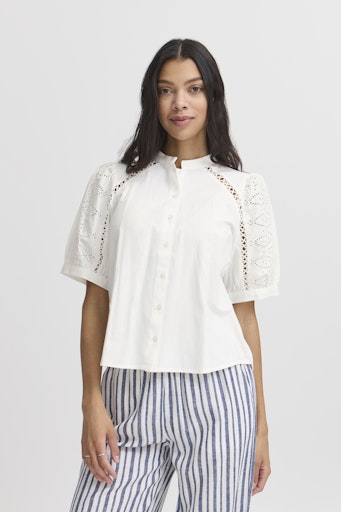 Byfrankie Ss Shirt - Marshmallow