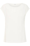 Perl Pleat Tee - Marshmallow
