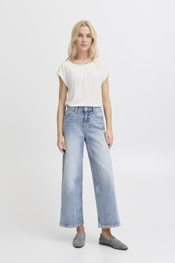 Perl Pleat Tee - Marshmallow