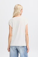 Perl Pleat Tee - Marshmallow