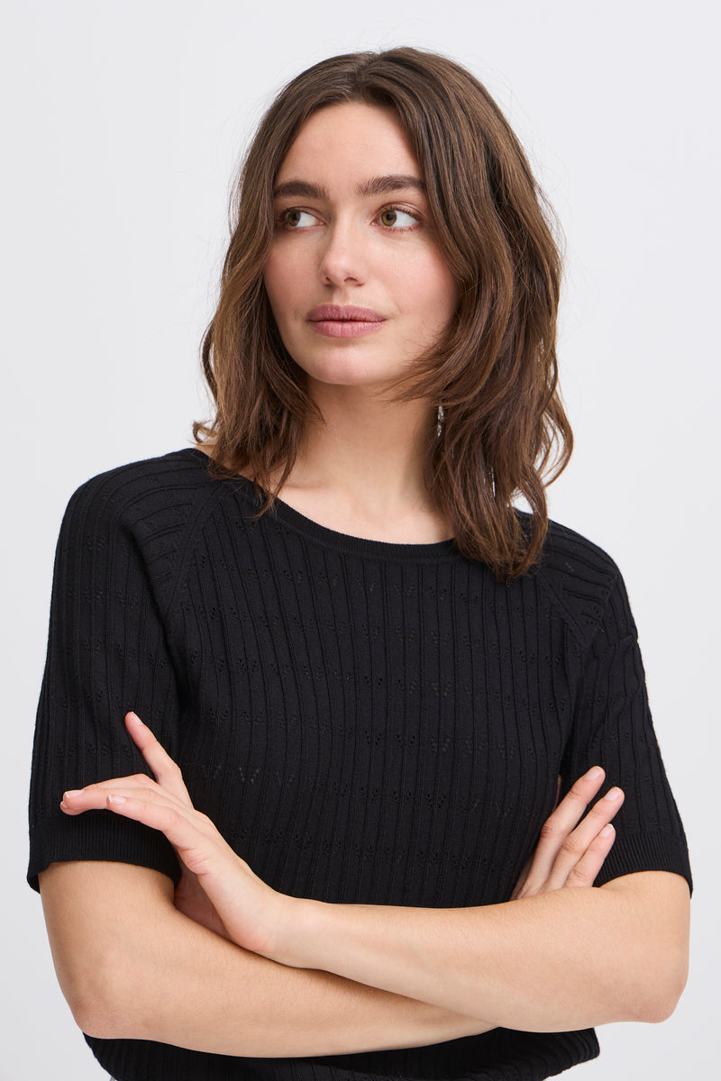 Byomanja Pointelle Jumper - Black