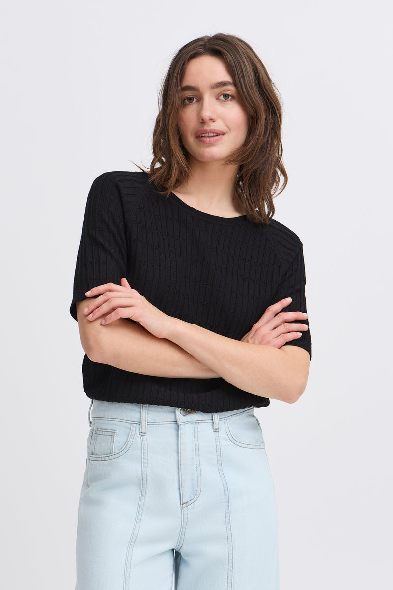 Byomanja Pointelle Jumper - Black