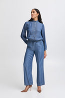Bykosmo Wide Pants - Mid Blue Denim