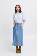 Imogen Ss Blouse - Silver Lake Blue