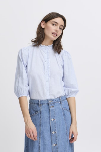 Imogen Ss Blouse - Silver Lake Blue