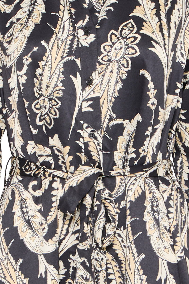 Byflair Shirt Dress - Black Paisley