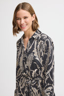 Byflair Shirt Dress - Black Paisley