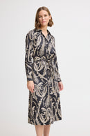 Byflair Shirt Dress - Black Paisley