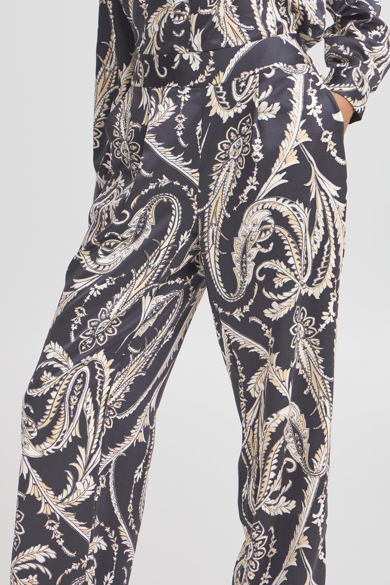 Byflair Pants - Black Paisley