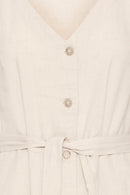 Falakka Button Dress - Rainy Day Melange