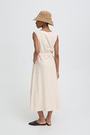 Falakka Button Dress - Rainy Day Melange