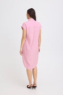 Falakka Short Sleeve Shirt Dress - Parfait Pink