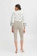 Keira Capri Trouser - Cement