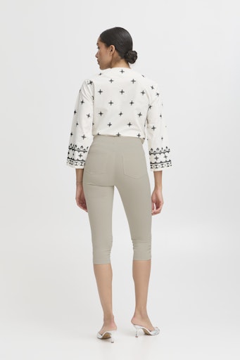 Keira Capri Trouser - Cement