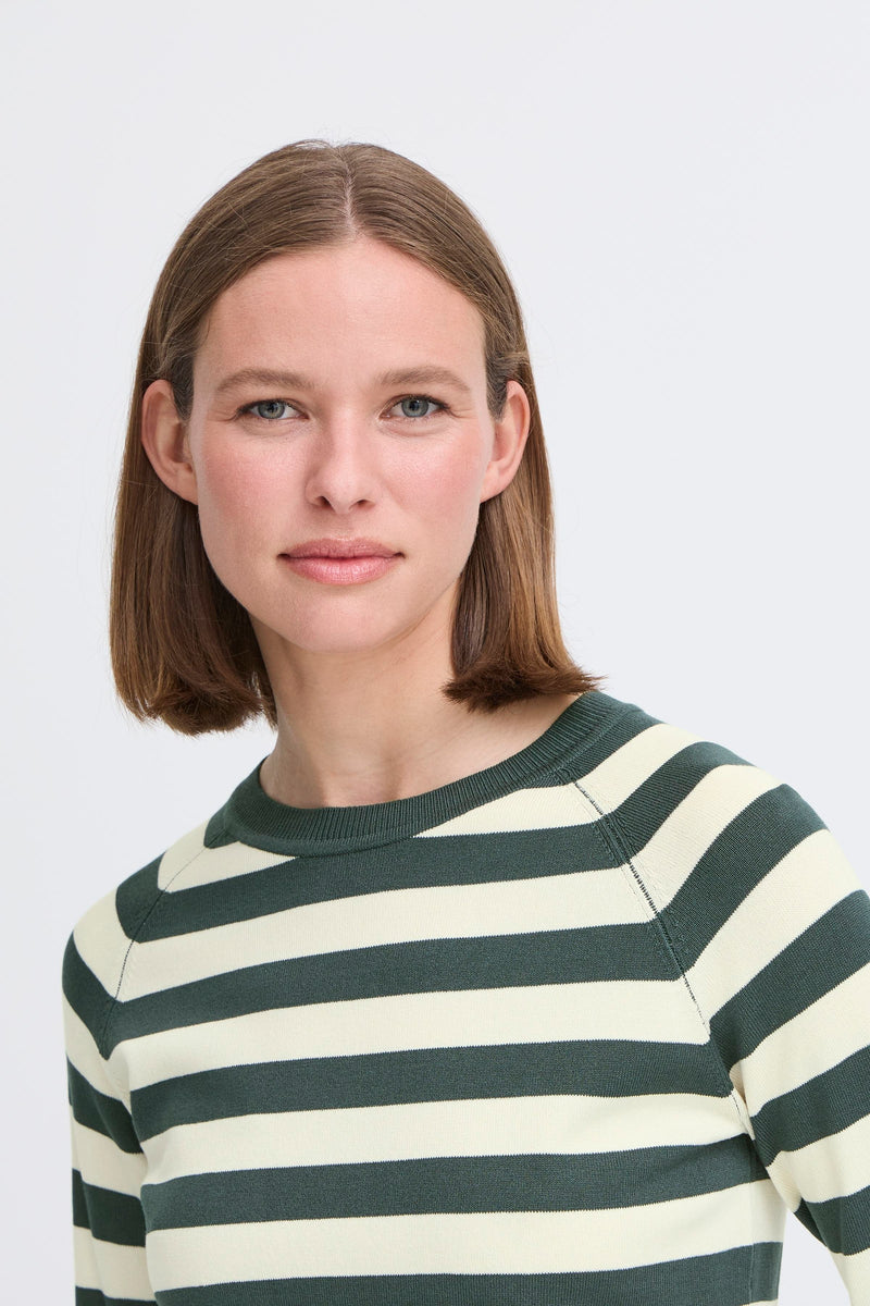 Mmorla Long Cuff Pullover - Green Gables Mix