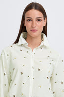 Jadis Long Sleeve Shirt - Multi Emb Flower