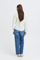 Jadis Long Sleeve Shirt - Multi Emb Flower