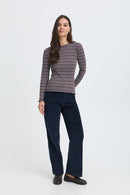 Tone Long Sleeve T-Shirt - Java Stripe